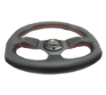 Picture of NRG Reinforced Steering Wheel (320mm Horizontal / 330mm Vertical) Leather w/Red Stitching