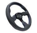 Picture of NRG Reinforced Steering Wheel (320mm) Black Leather w/Blue Stitching