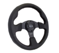 Picture of NRG Reinforced Steering Wheel (320mm) Black Leather w/Black Stitching