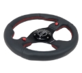 Picture of NRG Reinforced Steering Wheel (320mm) Blk Leather w/Dual Buttons