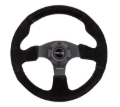 Picture of NRG Reinforced Steering Wheel (320mm) Suede w/Black Stitch