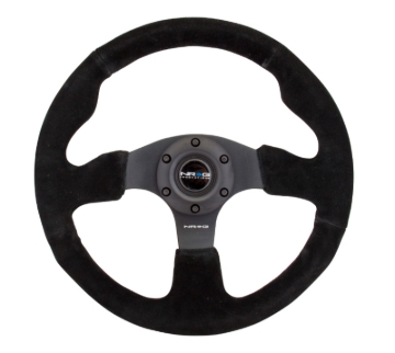 Picture of NRG Reinforced Steering Wheel (320mm) Suede w/Black Stitch