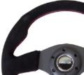 Picture of NRG Reinforced Steering Wheel (320mm) Suede w/Red Stitch