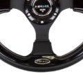 Picture of NRG Reinforced Steering Wheel (320mm) Blk w/Gloss Black Trim