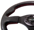 Picture of NRG Reinforced Steering Wheel (320mm) Leather w/Red Stitch
