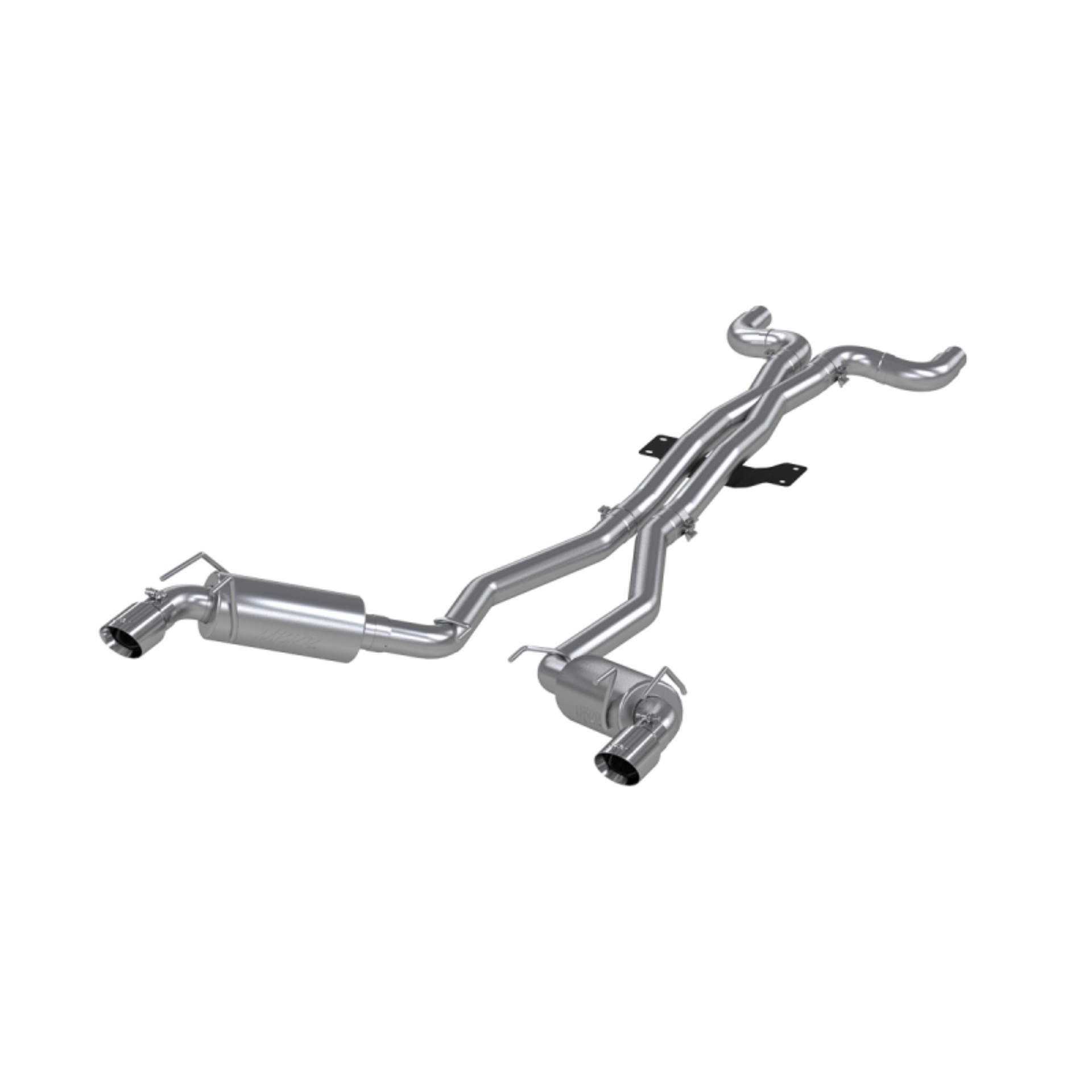 Picture of MBRP 2010 Chev Camaro V8 6.2L 6 Speed Dual Cat Back Round Tips (11 Conv. MUST purchase mbrpAD1710)