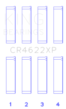 Picture of King Engine Bearings Subaru FD20 (Size +.25mm) Connecting Rod Bearing Set