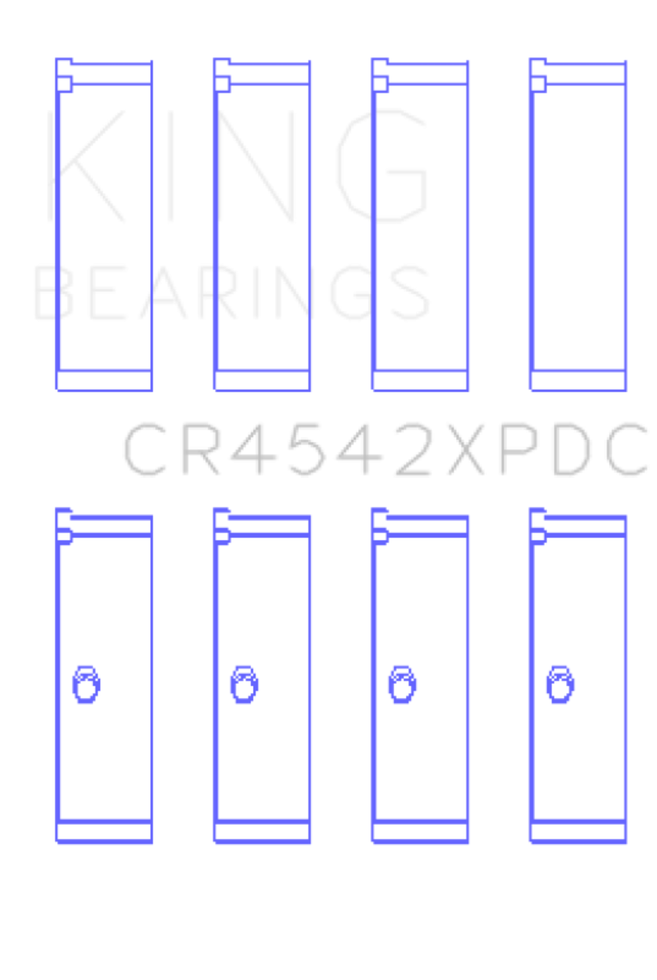 Picture of King Engine Bearings Honda K-Series pMaxKote Performance Rod Bearing Set - Size STD