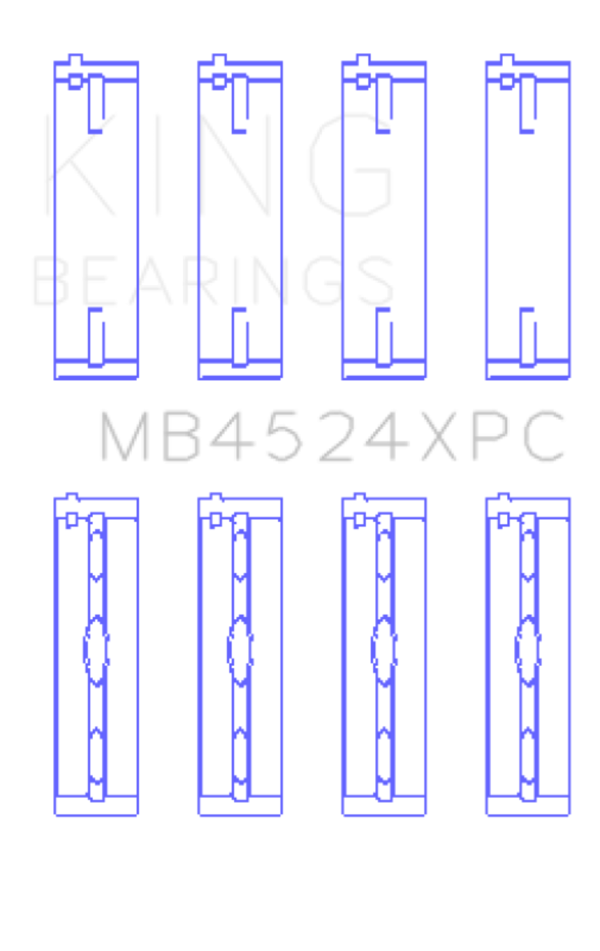 Picture of King Engine Bearings Nissan VR38DETT (Size .026) pMaxKote Performance Main Bearing Set