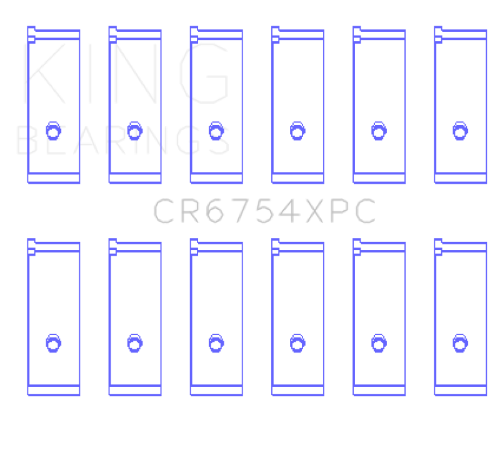 Picture of King Engine Bearings Toyota2JZGE/2JZGTE 3.0L pMaxKote Performance Rod Bearing Set - Size STD