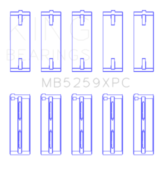 Picture of King Honda A-Series/B-Series/K-Series pMaxKote Performance Main Bearing Set - Size STD