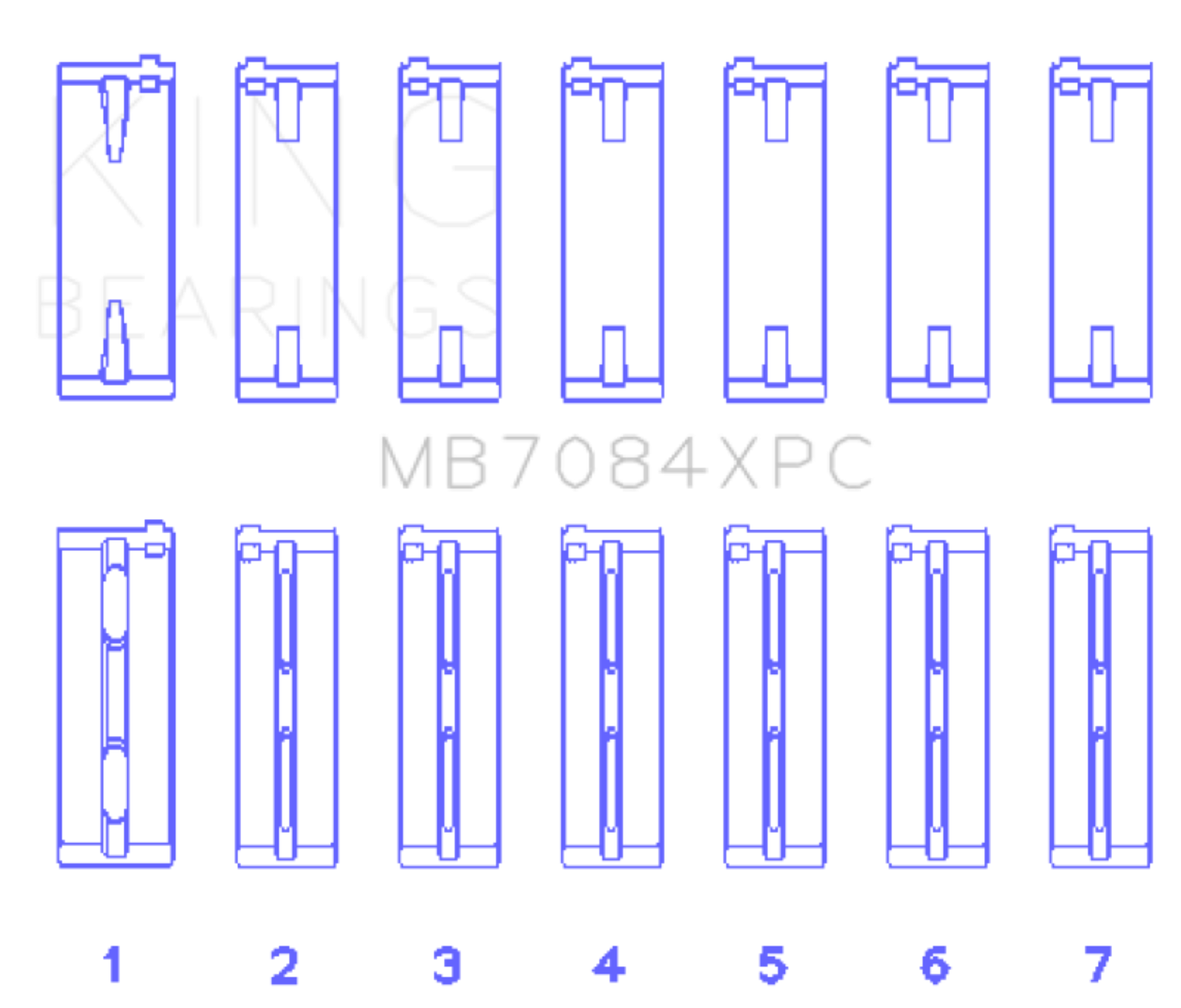 Picture of King Engine Bearings Toyota 2JZGE/2JZGTE 24V 3.0L pMaxKote Performance Main Bearing Set - Size STD