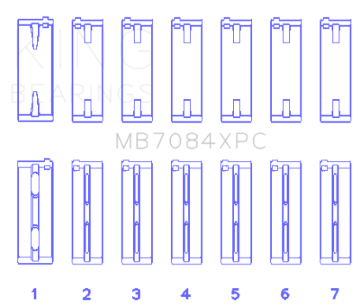Picture of King Engine Bearings Toyota 2JZGE/2JZGTE 24V 3.0L pMaxKote Performance Main Bearing Set - Size STD