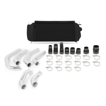 Picture of Mishimoto 15-17 Ford F-150 EcoBoost 2.7L Black Performance Intercooler Kit w/ Polished Pipes