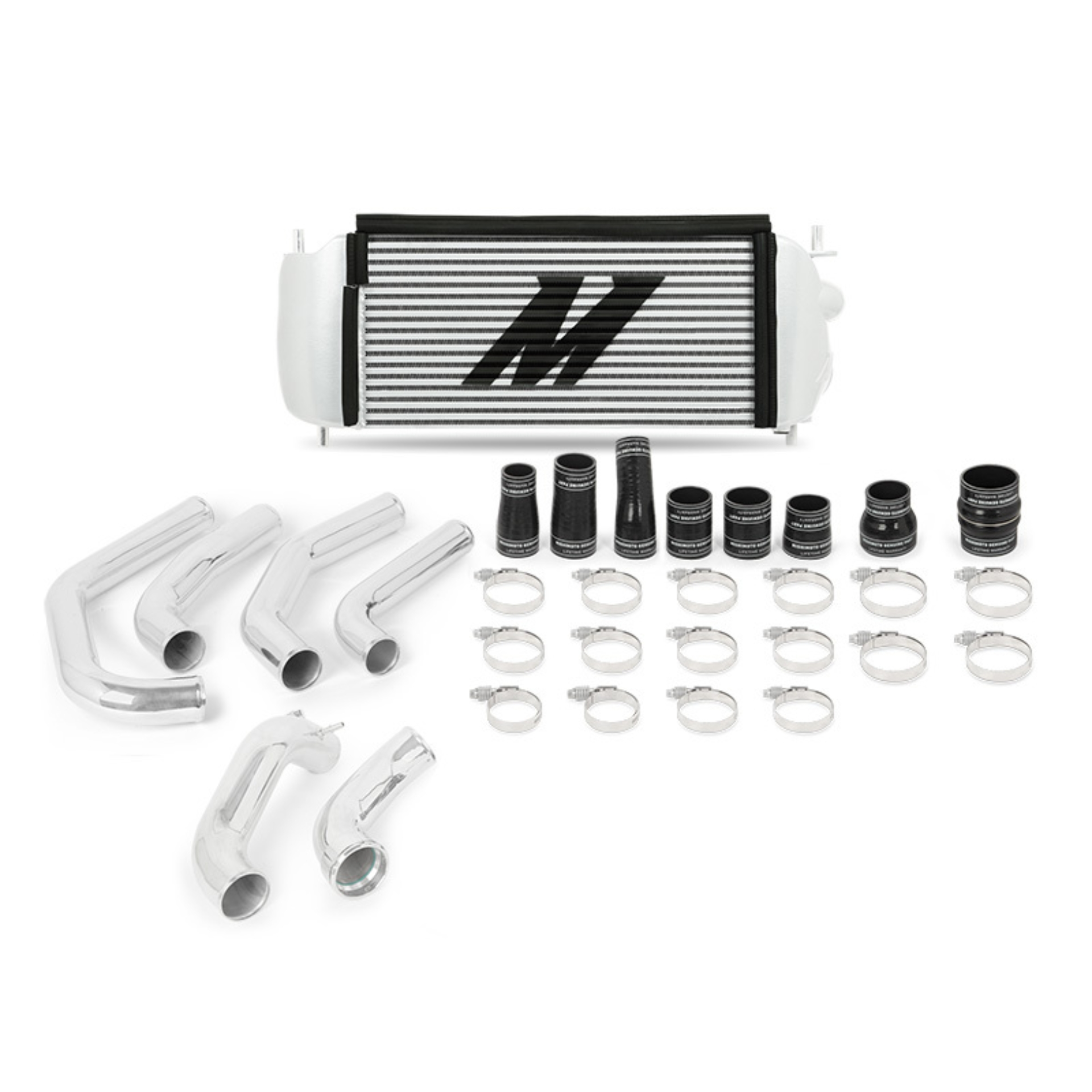 Picture of Mishimoto 15-17 Ford F-150 EcoBoost 2.7L Silver Performance Intercooler Kit w/ Polished Pipes