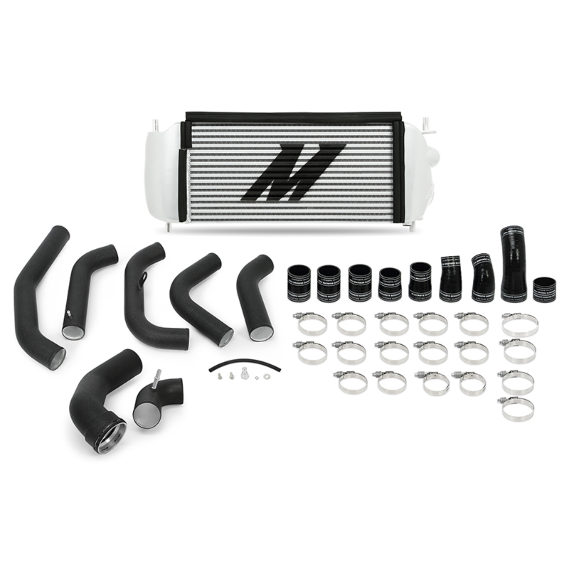 Picture of Mishimoto 15-16 Ford F-150 EcoBoost 3.5L Silver Performance Intercooler Kit w/ Black Pipes
