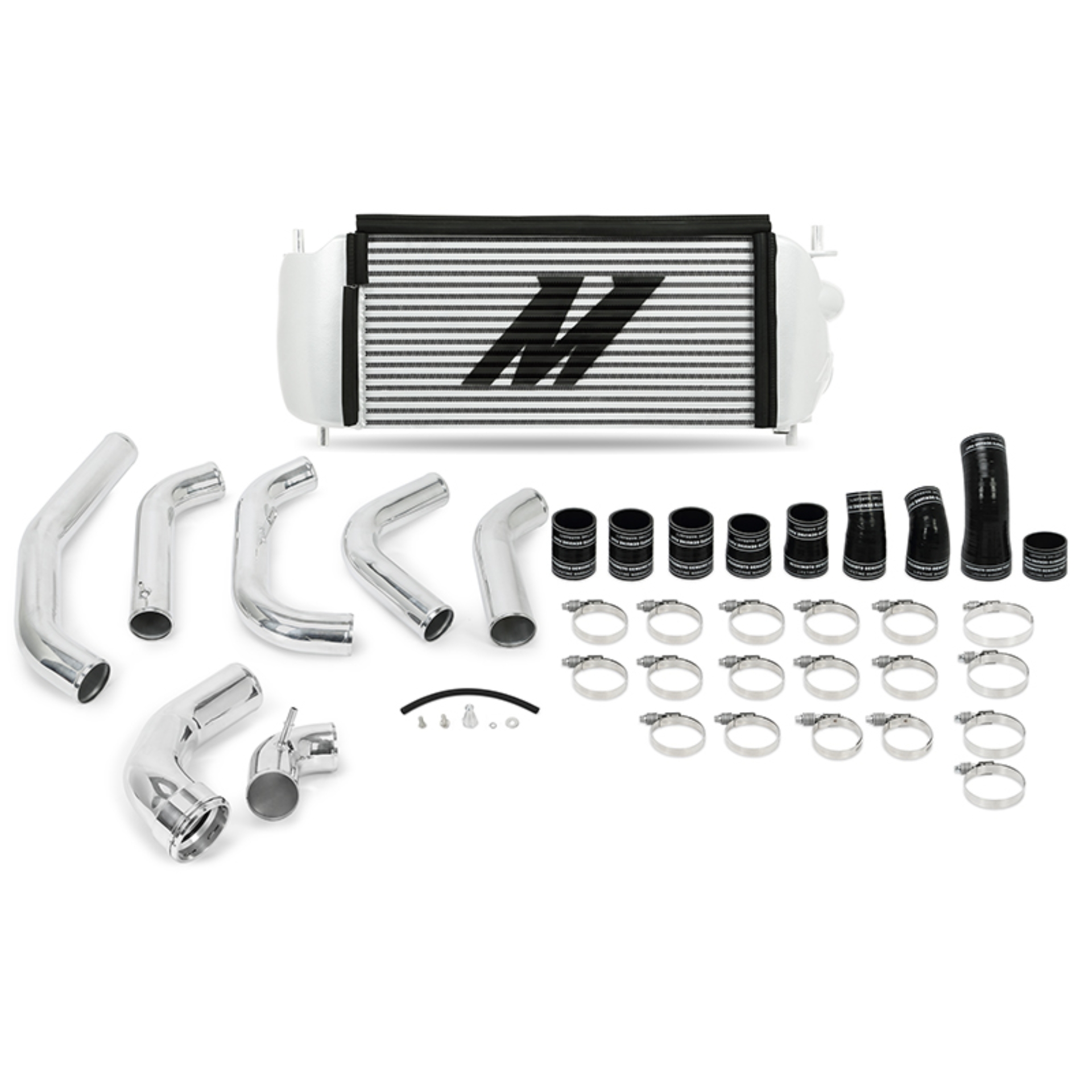 Picture of Mishimoto 15-16 Ford F-150 EcoBoost 3.5L Silver Performance Intercooler Kit w/ Polished Pipes