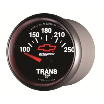 Picture of Autometer GM Bowtie Black 2-1/16in 100-250 Degree F Electronic Transmission Temperature Gauge