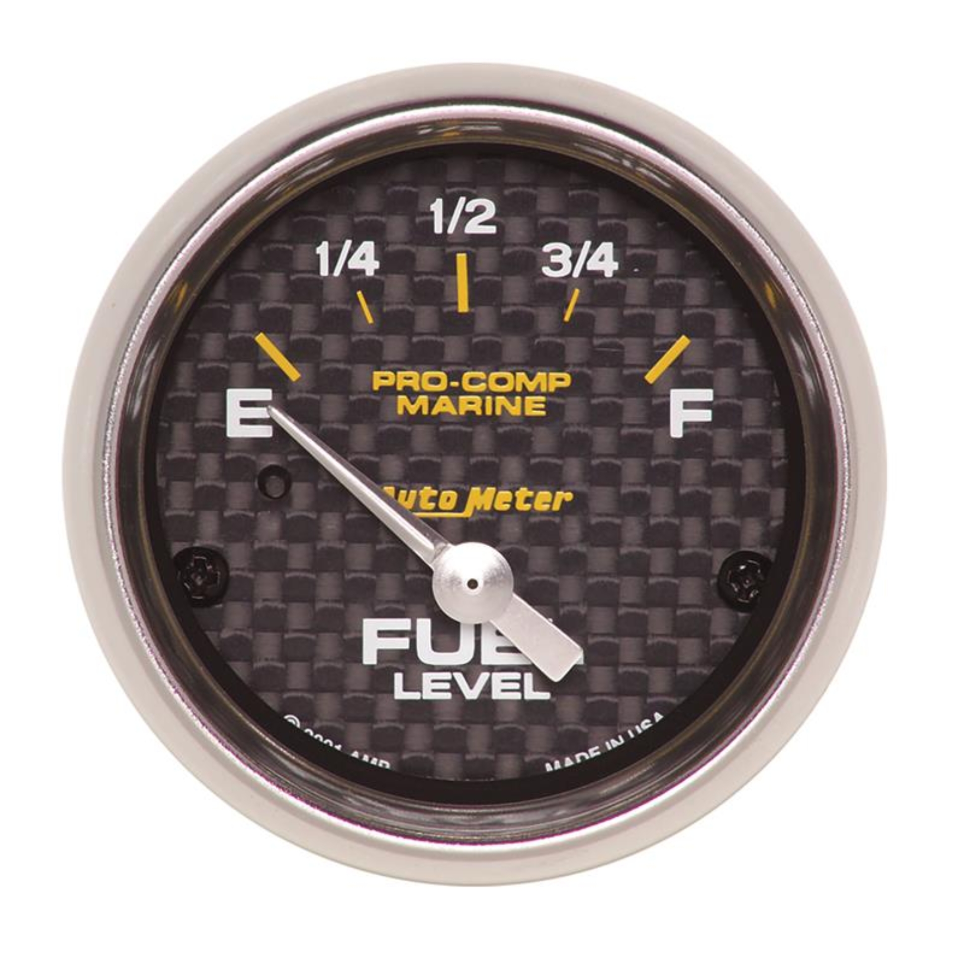 Picture of Autometer Marine Carbon Fiber 2-1/16in 240-33 Ohms Electric Fuel Level Gauge