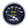 Picture of Autometer Marine Carbon Fiber 2-1/16in 18V Electric Voltmeter Gauge