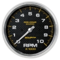 Picture of Autometer Marine Carbon Fiber 5in 10K RPM In-Dash Tachometer Gauge