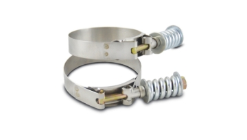 Picture of Vibrant SS T-Bolt Clamps Pack of 2 Size Range: 3.22in to 3.52in OD For use w/ 3in ID Coupling