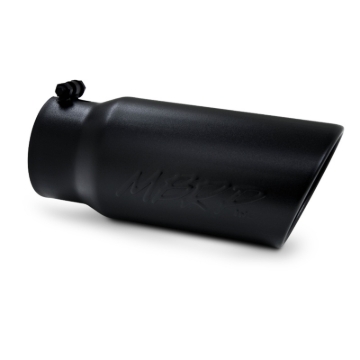 Picture of MBRP Universal Tip 5 O.D. Angled Rolled End 4 inlet 12 length - Black Finish
