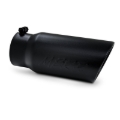 Picture of MBRP Universal Tip 5 O.D. Angled Rolled End 4 inlet 12 length - Black Finish