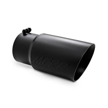 Picture of MBRP Universal Tip 6 O.D. Dual Wall Angled 5 inlet 12 length - Black Finish