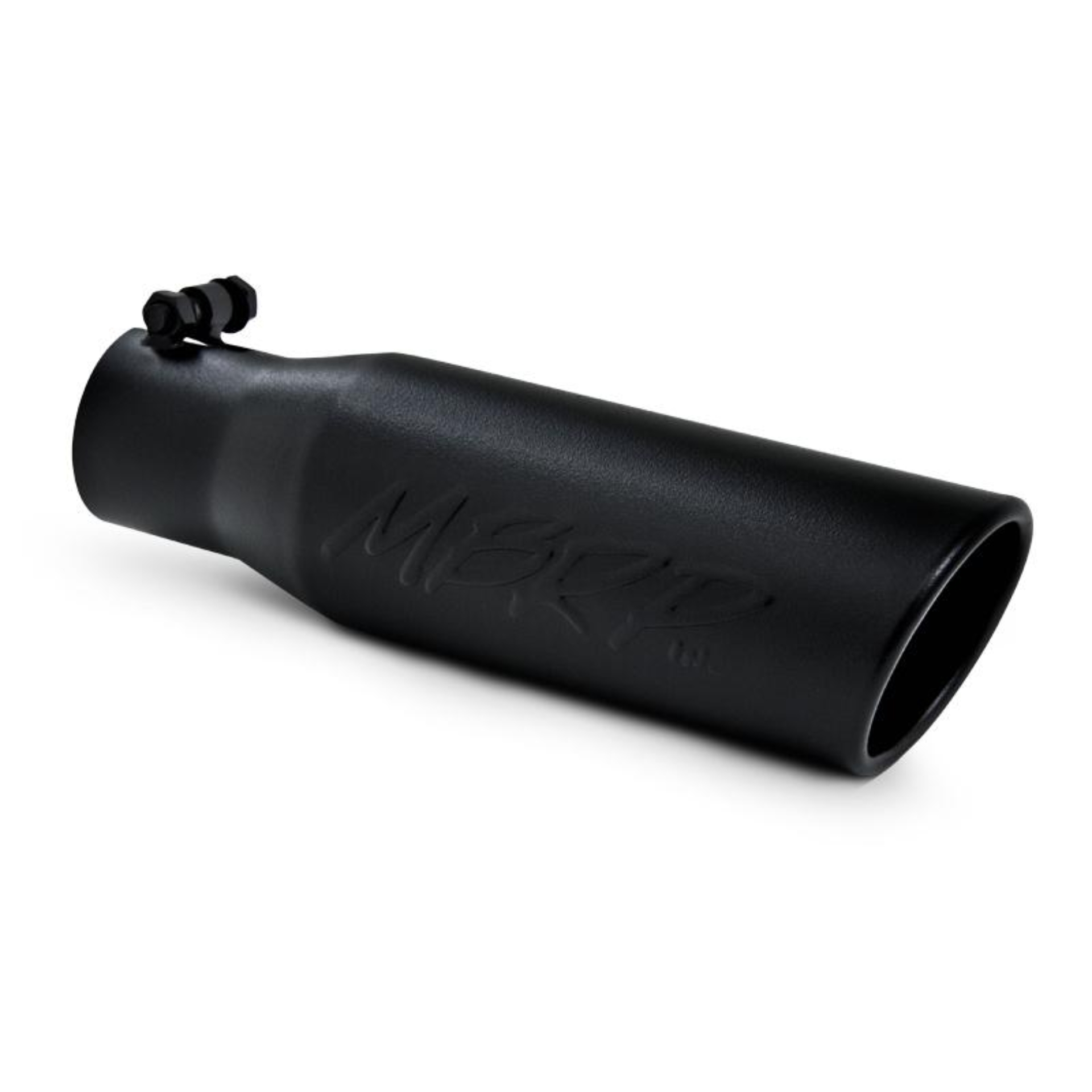 Picture of MBRP Universal Tip 3in O.D. Angled Rolled End 2 inlet 12 length - Black Finish