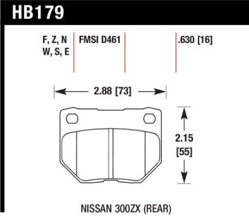 Picture of Hawk 06-07 WRX DTC-30 Rear Race Pads
