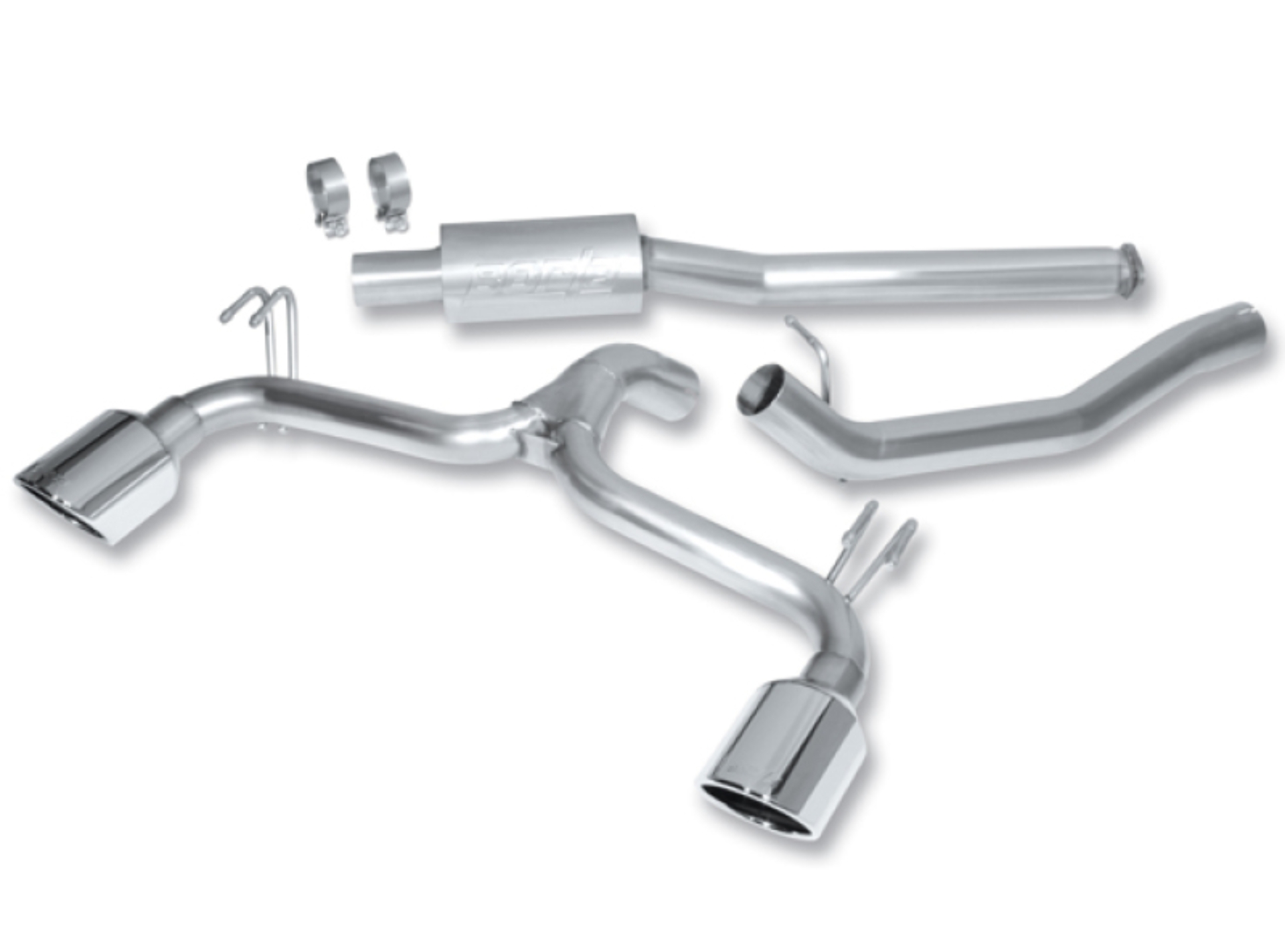 Picture of Borla 09-15 Mitsubishi Lancer Ralliart 2.0L 4cyl MT 6spd AWD Catback Exhaust
