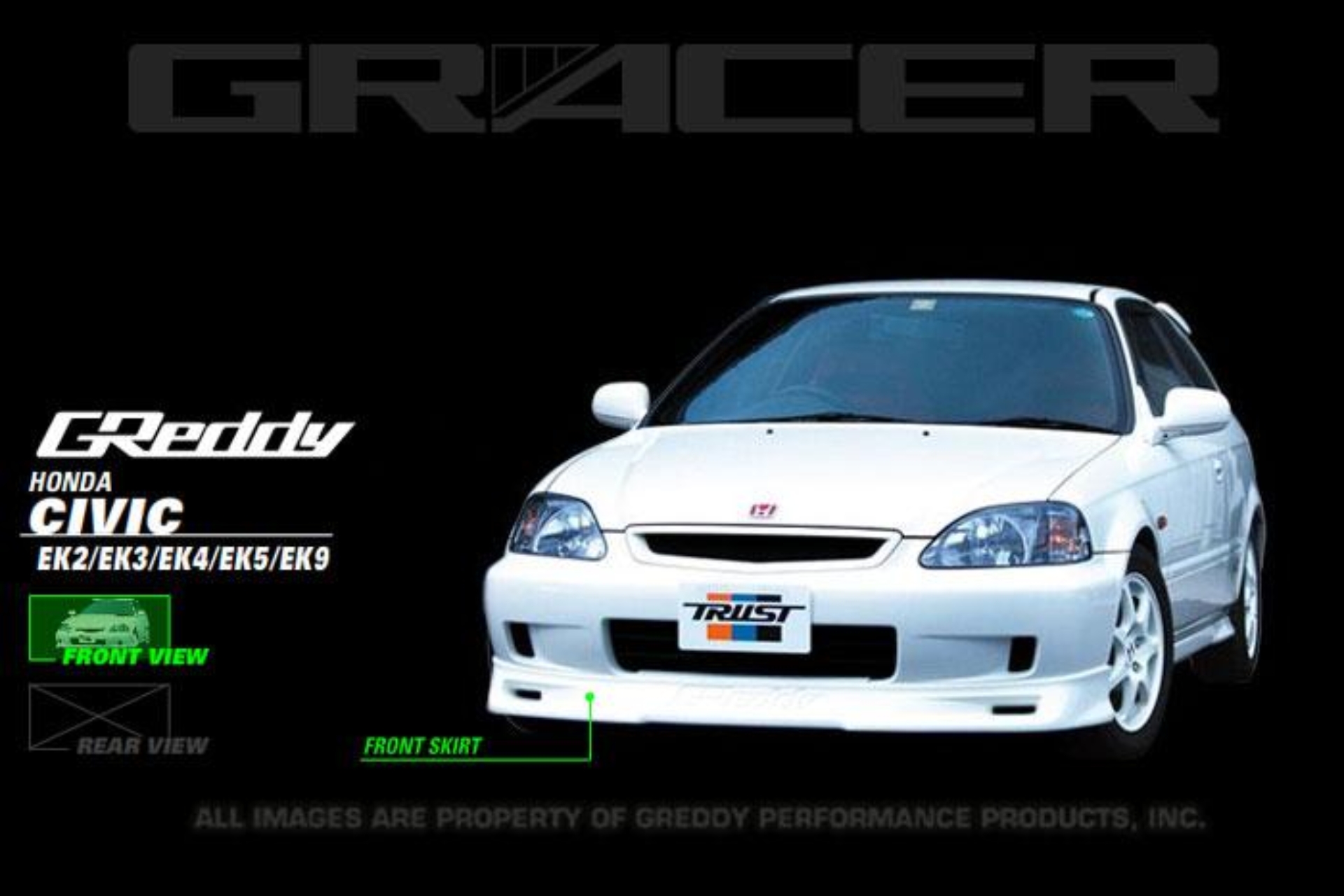 Picture of GReddy 99-00 Honda Civic Si Front Lip Spoiler