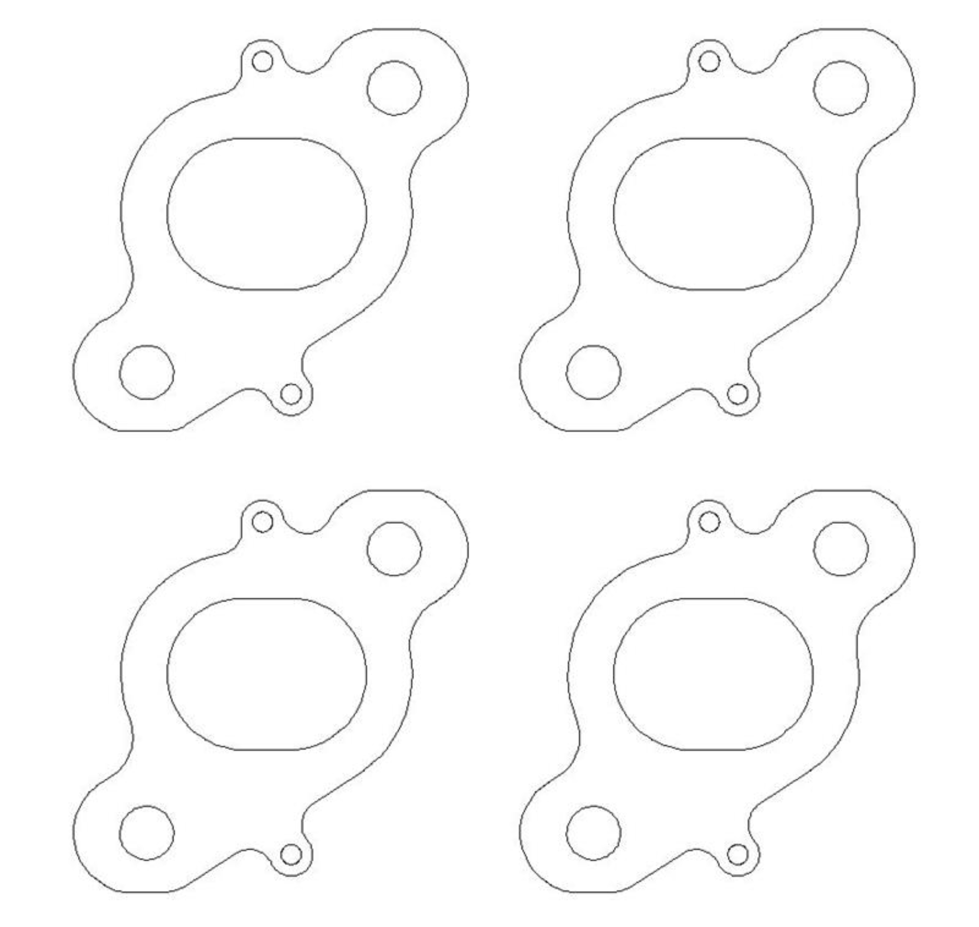 Picture of Cometic Nissan CA18 DET .030 inch DOHC Exhaust Gasket (4 pcs per Kit)