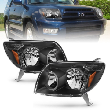 Picture of ANZO 2003-2005 Toyota 4Runner Crystal Headlights Black