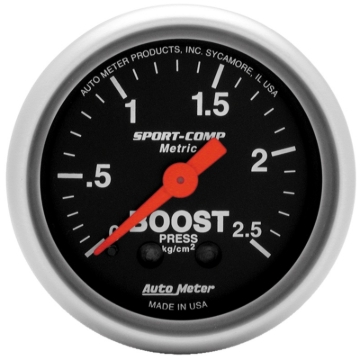 Picture of Autometer Sport-Comp 52mm METRIC 0-2.5kg/Cm2 Mechanical Gauge