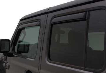 Picture of AVS 2018 Jeep Wrangler Unlimited (4-Door) Ventvisor In-Channel Window Deflectors 4pc - Smoke