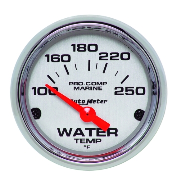 Picture of Autometer Marine Chrome Ultra-Lite 2-1/16in 100-250 Degrees Electric Water Temperature Gauge