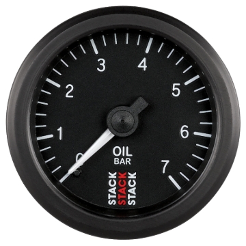 Picture of Autometer Stack Instruments 52mm 0-7 BAR M10 (M) Mechanical Oil Pressure Gauge - Black