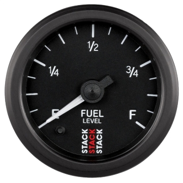 Picture of Autometer Stack Instruments 52mm 0-280 Ohm Programmable Pro Stepper Motor Fuel Level Gauge - Black