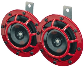 Picture of Hella Supertone Horn Kit 12V 300/500HZ Red (003399803 = 003399801)