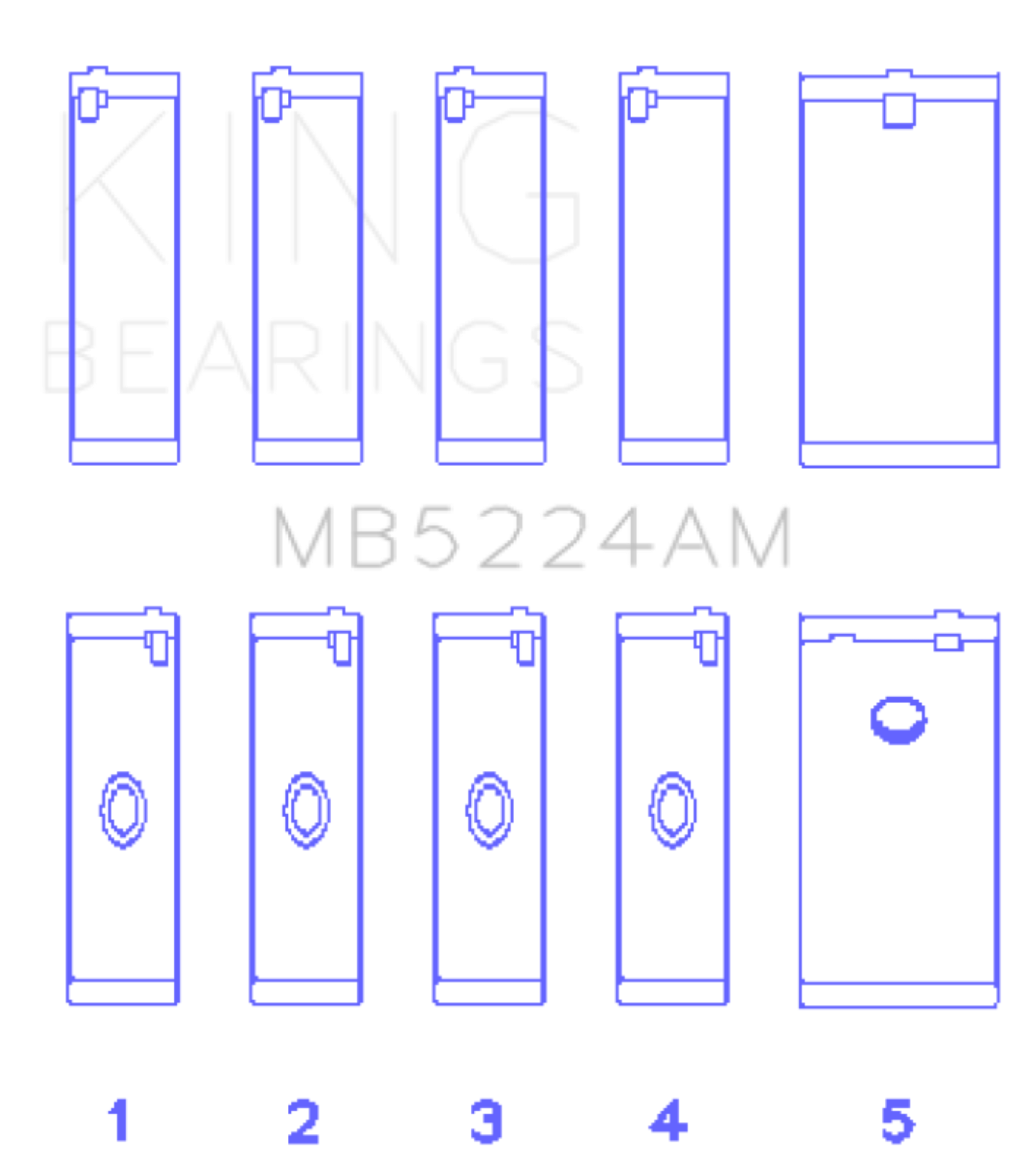 Picture of King Engine Bearings KING Main Bearings - MB5224AM
