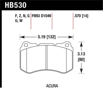 Picture of Hawk 07-08 Acura TL Type S DTC-70 Race Front Brake Pads