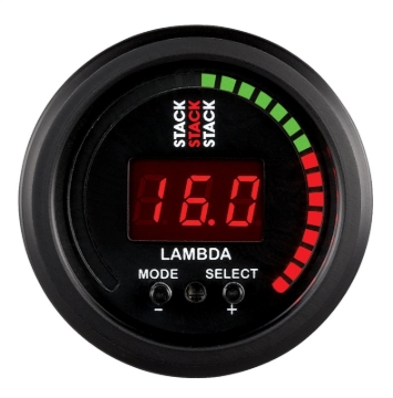 Picture of Autometer Stack Instruments 52mm Wideband Air-Fuel Ratio (LAMBDA) Gauge - Black