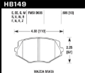 Picture of Hawk 94-05 Mazda Miata (NA/NB) Black Race Front Brake Pads