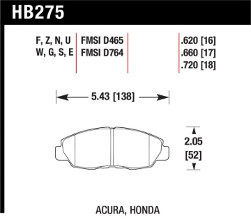 Picture of Hawk 96-15 Honda Civic (Coupe/Sedan) DTC-70 Race Front Brake Pads