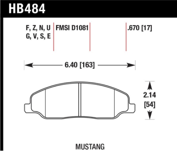 Picture of Hawk 08-14 Ford Mustang GT DTC-70 Race Front Brake Pads