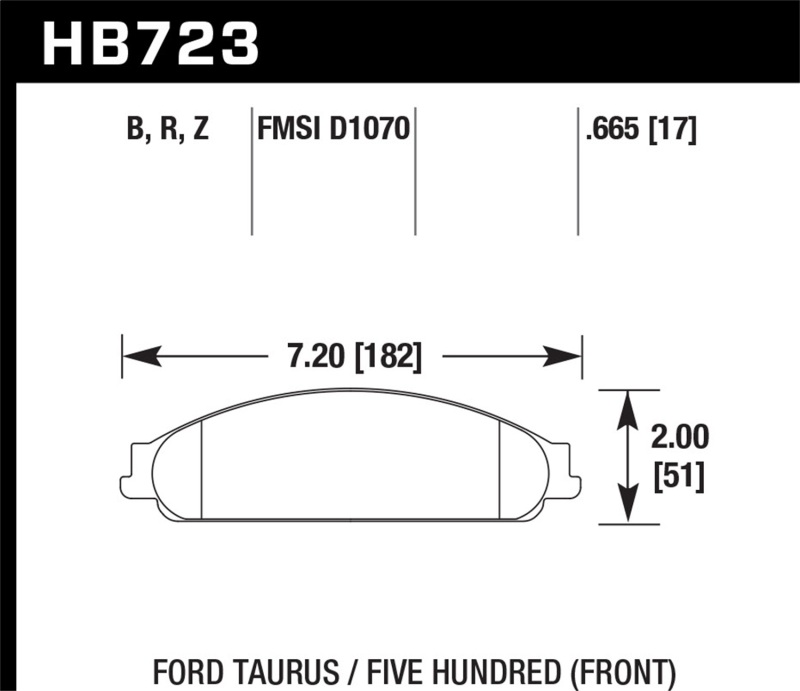 Picture of Hawk 08-09 Ford Taurus / 05-07 Ford Five Hundred HPS 5.0 Street Front Brake Pads