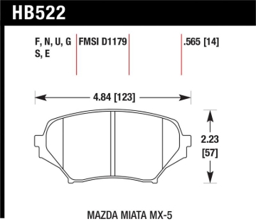 Picture of Hawk 06-10 Mazda Miata Mx-5 Base Blue 9012 Race Front Brake Pads
