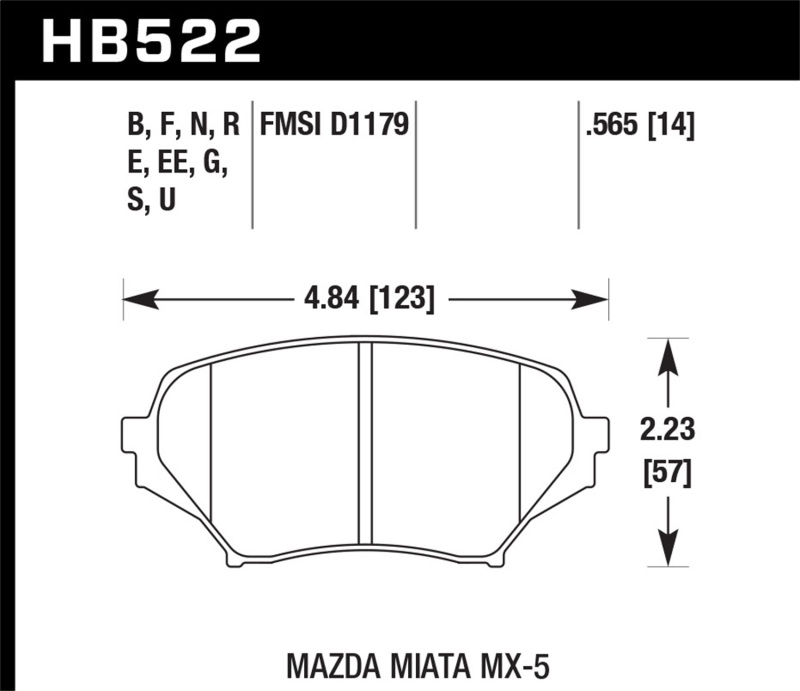 Picture of Hawk 06-10 Mazda Miata Mx-5 Base Blue 9012 Race Front Brake Pads